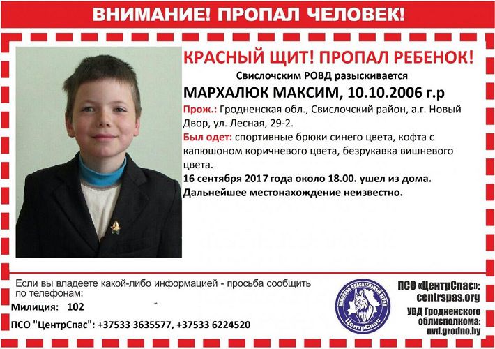 Результаты очередного дня поисков 10-летнего мальчика в Беловежской пуще