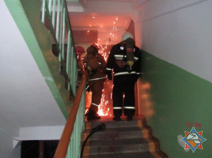 Две женщины и трехмесячный ребенок спасены на пожаре в Новополоцке‍