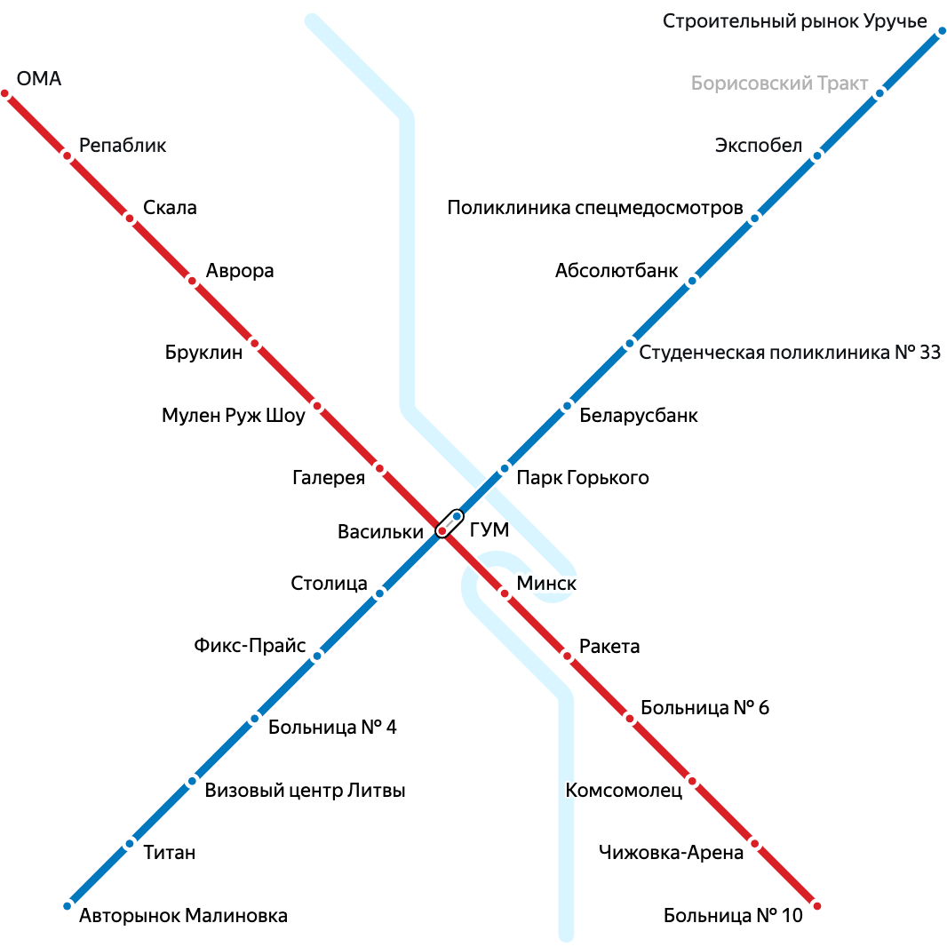 Все станции минского метро