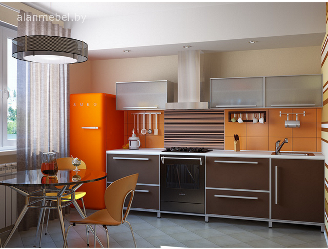 Хорошая простая кухня. Кухни Фотогалерея. Оранжевая кухня. Оранжевая кухня в интерьере. Кухонный гарнитур оранжевый с серым.