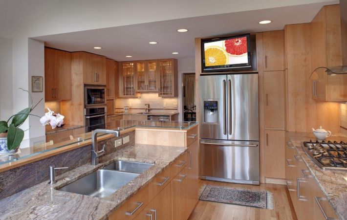 Где лучше разместить телевизор на кухне
