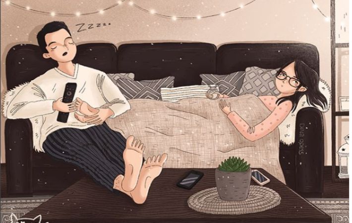 Художница-самоучка создала комикс о буднях пары влюбленных
