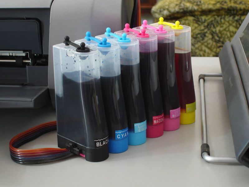 Система непрерывной подачи чернил для струйной цветной печати