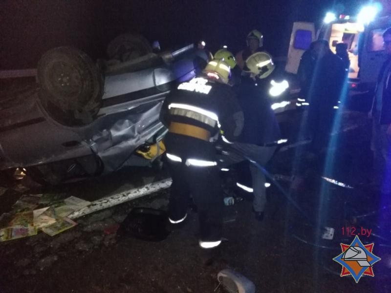 В Полоцком районе спасатели деблокировали пострадавшего в ДТП водителя