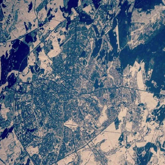 Космонавт Олег Новицкий опубликовал новое фото Минска с орбиты‍