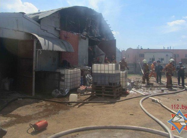 В Гродно на производстве химматериалов произошло возгорание