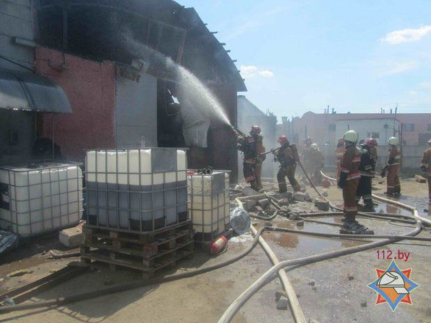 В Гродно на производстве химматериалов произошло возгорание