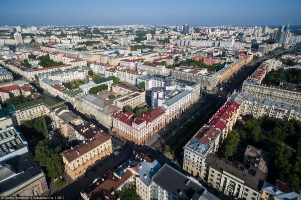 Запретный Минск: блогер столицу Беларуси снял с вертолета