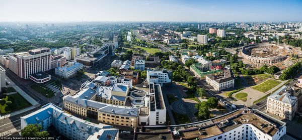 Запретный Минск: блогер столицу Беларуси снял с вертолета