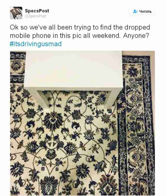 Фотозагадка с ковром и телефоном свела с ума пользователей Сети