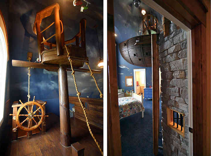 Детская комната в виде пиратского судна (ФОТО)