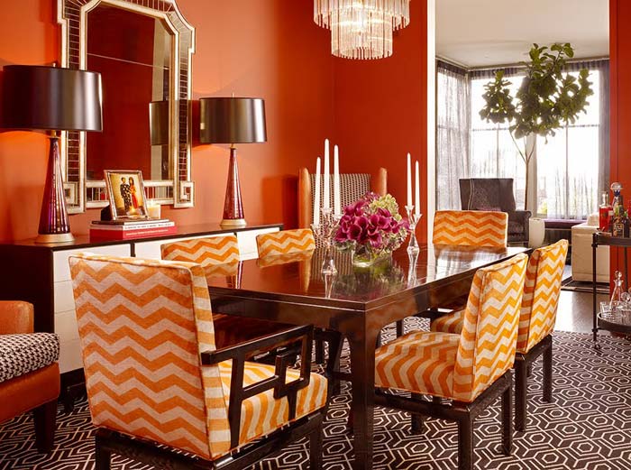 Оранжевый цвет в дизайне интерьера (ФОТО)