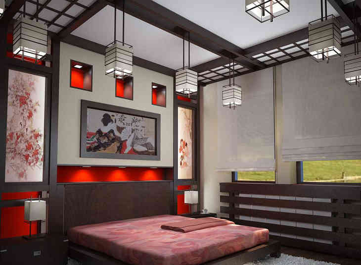 Дизайн спален в японском стиле