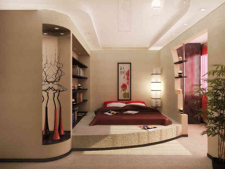 Дизайн кроватей с подиумом