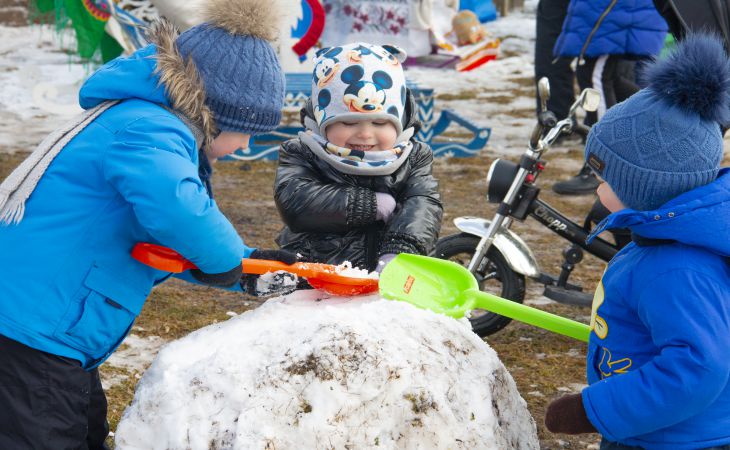Дети и снег