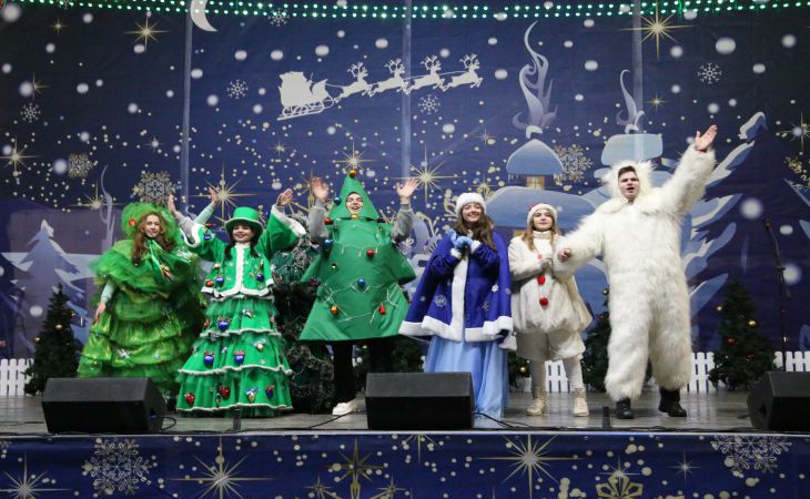 Новый год к нам идет. Посмотрите, как в Гомеле ёлку зажигали