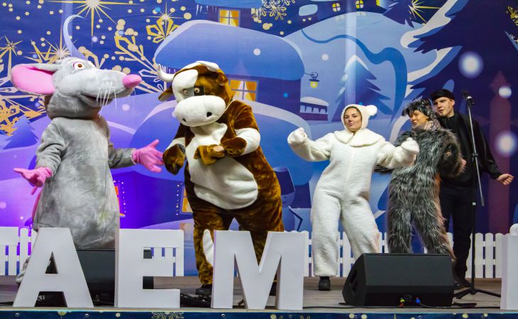 Мышь, Бык и деревня Деда Мороза. Как в Гомеле новогоднюю ёлку зажигали