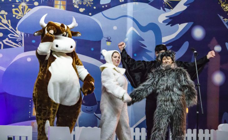 Мышь, Бык и деревня Деда Мороза. Как в Гомеле новогоднюю ёлку зажигали