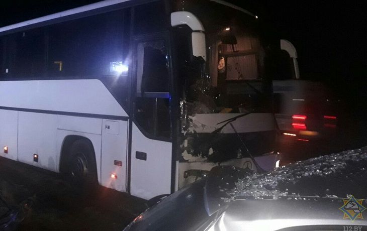 ДТП в Столбцовском районе: столкнулись легковушка и автобус