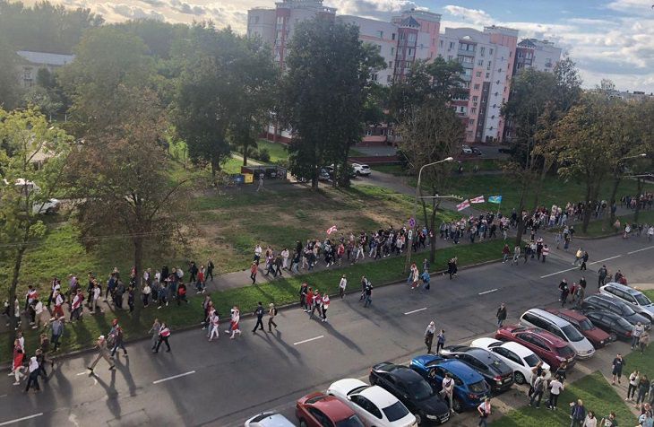 В Минске протестующие подошли к резиденции Лукашенко