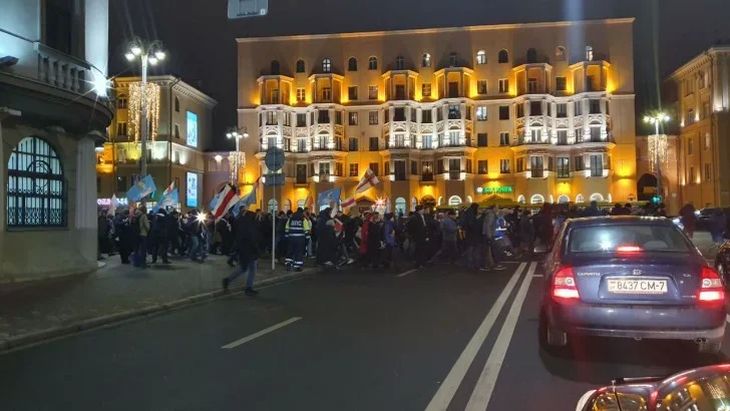 В Минске проходит акция протеста против интеграции с Россией
