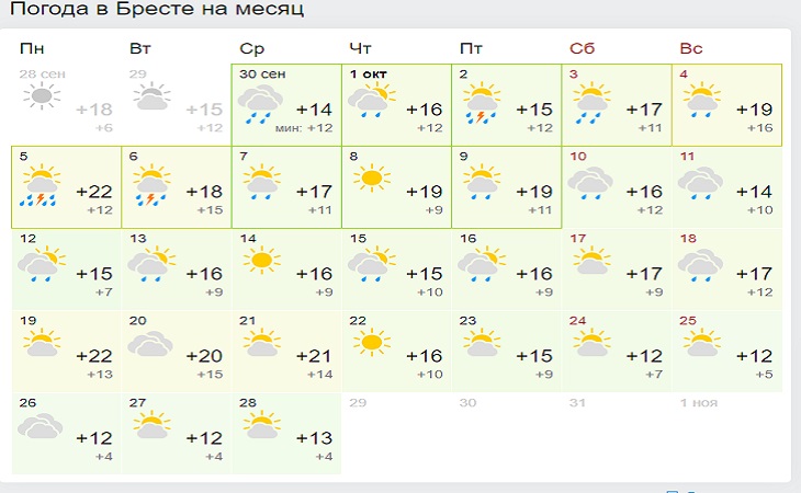 Такого октября белорусы точно не ждут: прогноз погоды на месяц