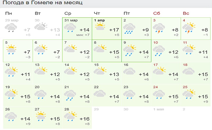Каким будет апрель: чем удивит погода белорусов