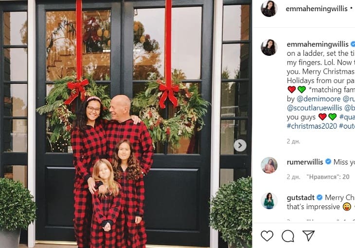 Молодая жена Брюса Уиллиса показала редкий кадр с голливудской звездой