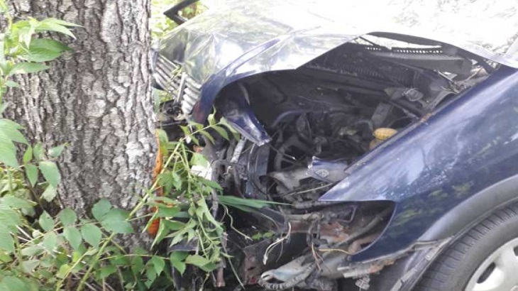 Под Витебском «Опель» влетел в дерево: пассажирка погибла, водитель в больнице