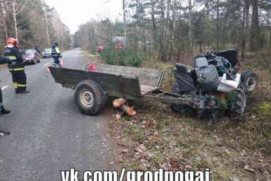 Под Гродно перевернулся самодельный трактор: водитель погиб