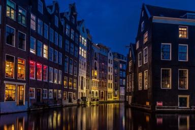 Амстердам, дома, река