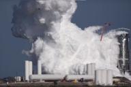 взрыв корабля Starship