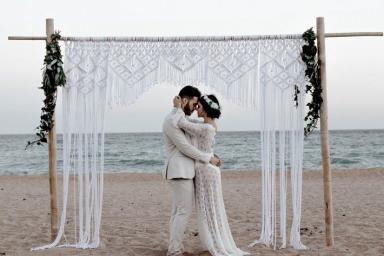 свадьба, жених, невеста, пляж
