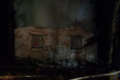 В Россонском районе на пожаре погиб человек