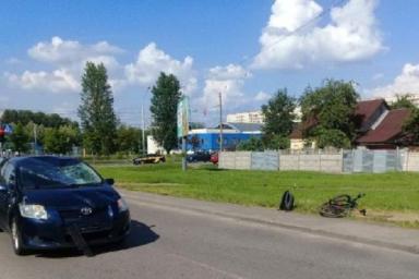 В Минске велосипедист протаранил «Тойоту»