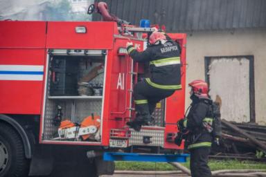 В Гродненском районе во время пожара спасли человека