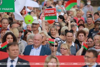 Митинг в поддержку Лукашенко прошел в Бобруйске