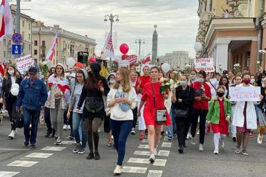 В Минске женщины вышли на марш солидарности