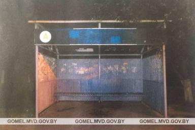 В Гомеле подожгли остановку общественного транспорта