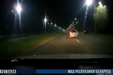 Кадры погони за пьяным водителем в Бобруйске: скорость 160 км/ч, была стрельба