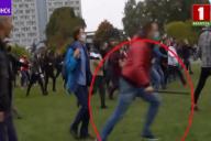 «Змагары» вышли на «мирную» акцию с палками и бутылками: что рассказали на госТВ о «Марше гордости» в Минске