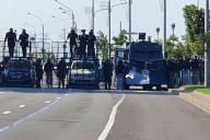 В Минске на акции протеста сломали водомет