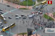 На ГосТВ показали кадры воскресного протеста в Минске и рассказали, кто вывел людей на улицы