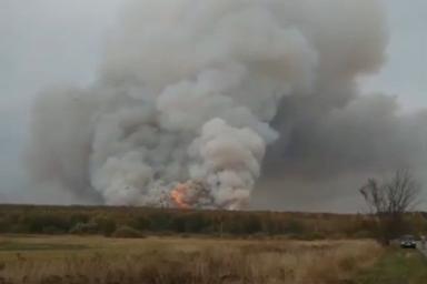 На военном складе в Рязанской области продолжаются взрывы