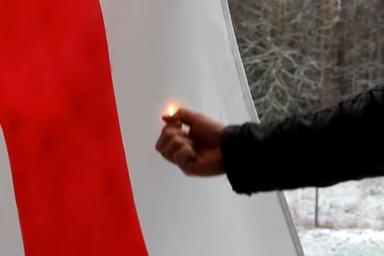 В ответ на решение белорусского МЧС блогер сделал бчб-флаг, который не горит