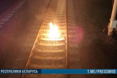 Бобруйские поджигатели развели костер на железной дороге