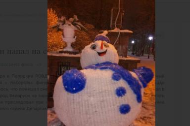 В Полоцке мужчину задержали за нападение на снеговика