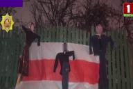 Белорусы получили по 3 года «химии» за чучела с фотографиями Кочановой и Кубракова на фоне бчб-флага