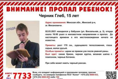 В Минском районе пропал 15-летний подросток: вдруг вы его видели 