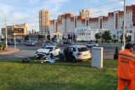 Серьезное ДТП в Минске на проспекте Победителей: опрокинулся автомобиль